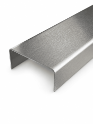 Edelstahl U-Profil 1,5 mm V2A K240 geschliffen